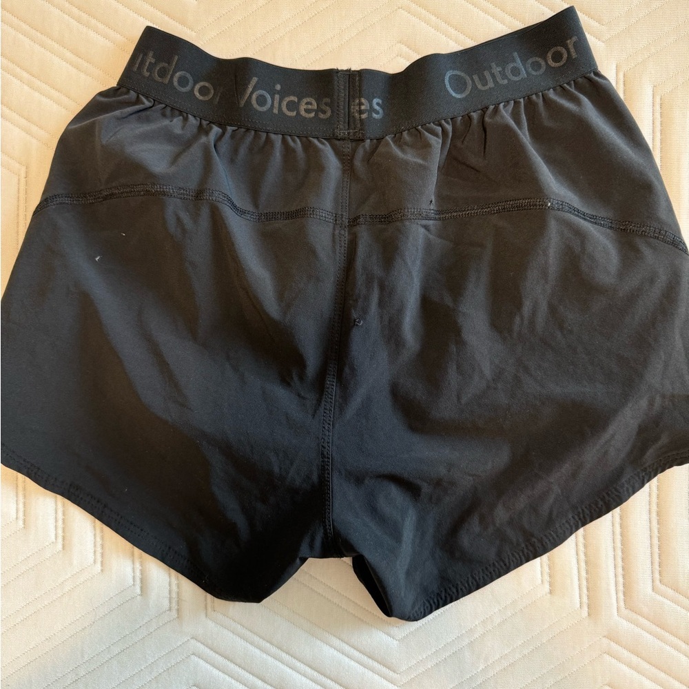 Outdoor voices black running shorts